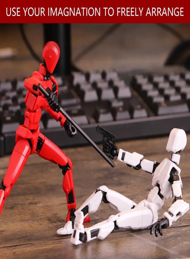 RAMONI مجموعة من 4 مجسمات شخصيات، دمية لعب بـ 13 مجسم شخصية، مجسم شخصية تايتان متعدد المفاصل قابل للتحريك بـ 13 مجسم شخصية، مجسمات شخصيات متعددة المفاصل عالية المرونة، ألعاب مطبوعة ثلاثية الأبعاد لتزيين سطح المكتب ومحبي الألعاب - Image 5